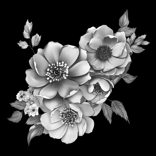 Цветочная композиция 029 (шиповник) 