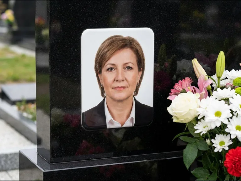 Прямоугольное фото на керамике на памятник в Тольятти
