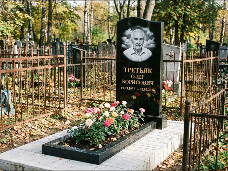 Гравировка портрета на чёрном граните — выполненная работа 23 в Тольятти