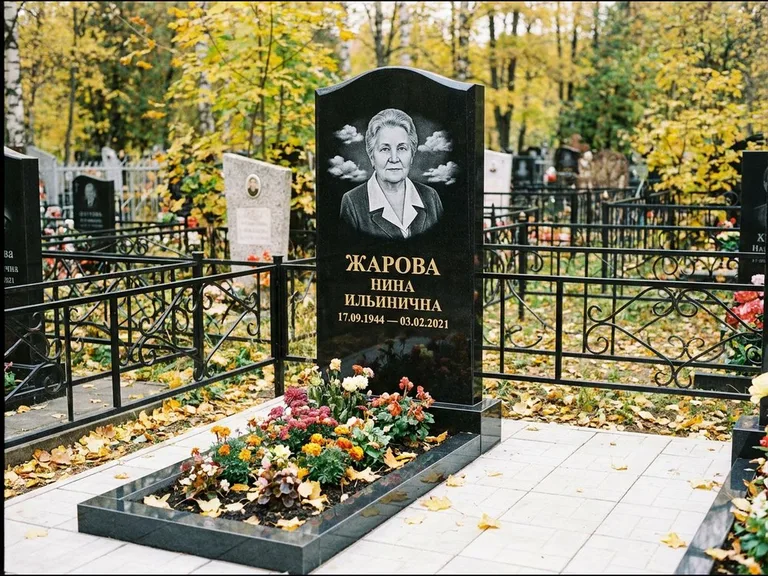 Гравировка портрета на чёрном граните — выполненная работа 2 в Тольятти