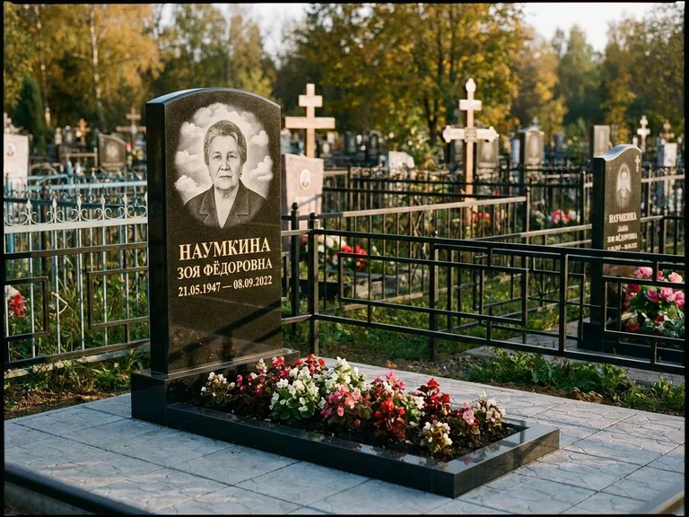 Гравировка портрета на чёрном граните — выполненная работа 30 в Тольятти