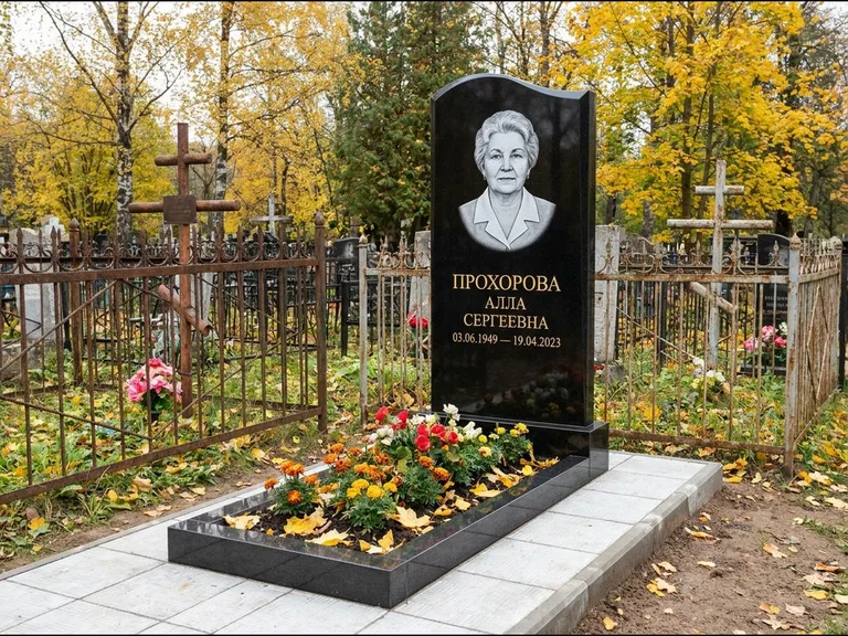 Гравировка портрета на чёрном граните — выполненная работа 8 в Тольятти