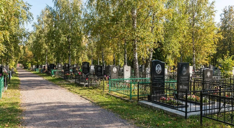 Памятники на Тоазовском кладбище в Тольятти