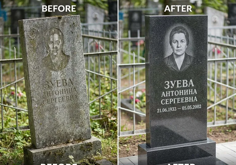 Восстановление сколов кромки гранита: до и после в Тольятти