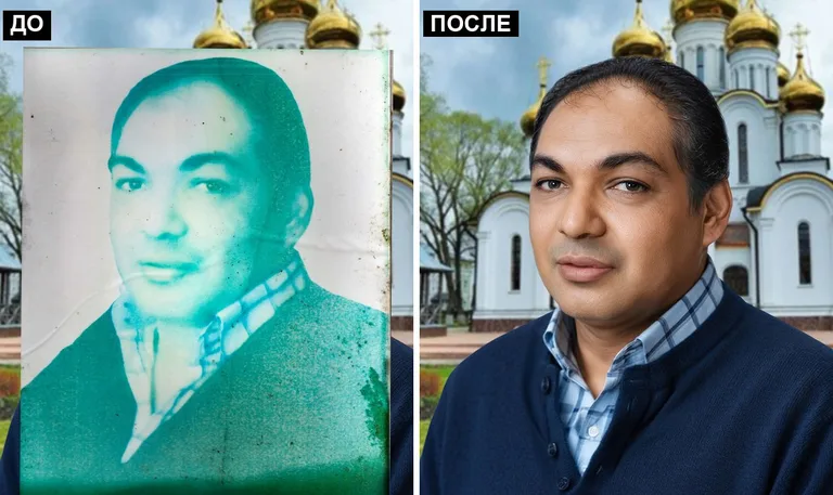 Ретушь фото на памятник — цветокоррекция и колоризация: до и после в Тольятти