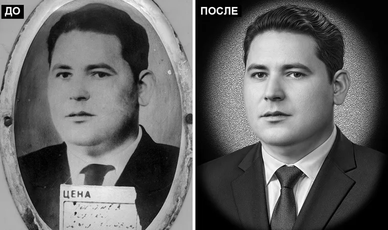 Ретушь фото на памятник — реставрация фотографии: до и после в Тольятти