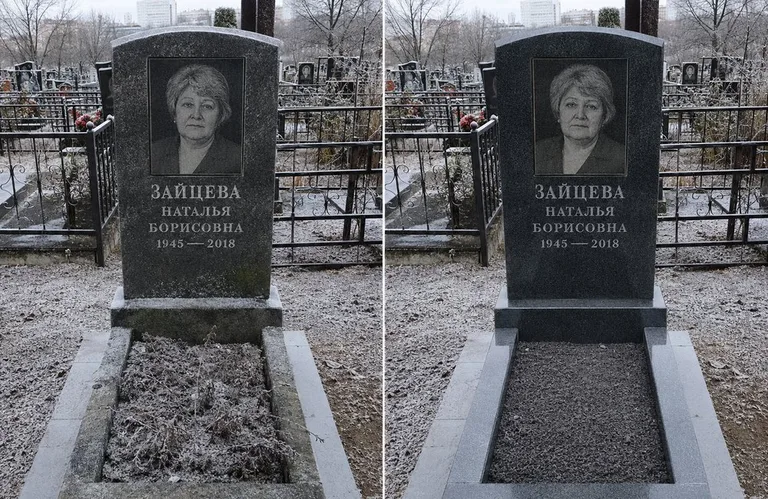 Диптих №10: белый мрамор — убраны жёлтые подтёки, восстановлена белизна стелы в Тольятти
