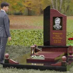 Светский комбинированный памятник на одного - П095
