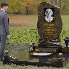Светский гранитный памятник на одного - П097