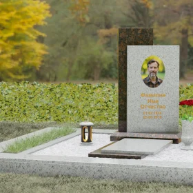 Вертикальный гранитный памятник для одного П114 - П114