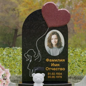 Вертикальный гранитный памятник для одного - П141