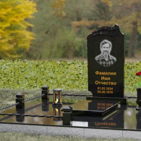 Вертикальный гранитный памятник для одного - П149