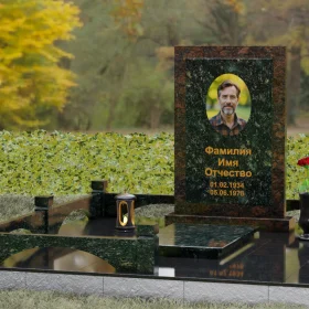 Светский вертикальный гранитный памятник для одного - П154