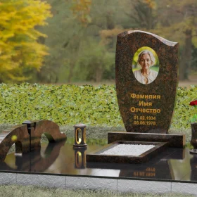 Вертикальный гранитный памятник для одного - П156