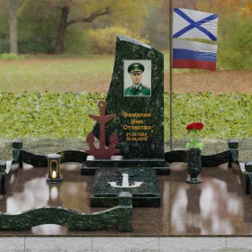 Вертикальный гранитный памятник на одного - П189