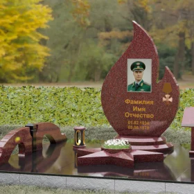 Вертикальный гранитный памятник светский - П199