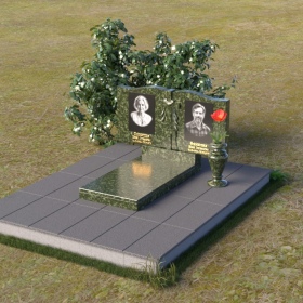 Православный гранитный горизонтальный памятник - ПГ026