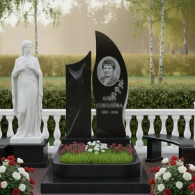 Вертикальный светский элитный памятник - ПН105