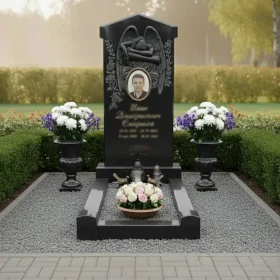 Гранитный мемориальный комплекс светского стиля - ПН132