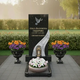Вертикальный гранитный памятник для мемориала - ПН136