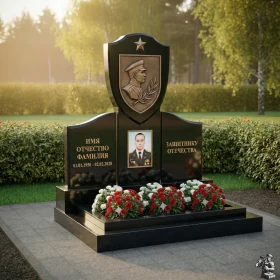 Элитный светский гранитный памятник - ПН179