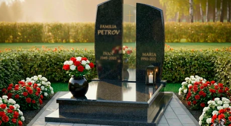 Распятие и образ Девы Марии на католическом памятнике