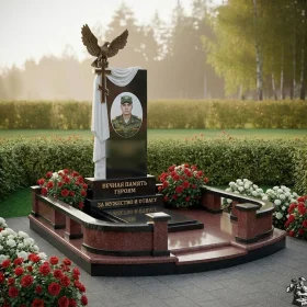 Элитный Гранитный православный памятник - ПН406