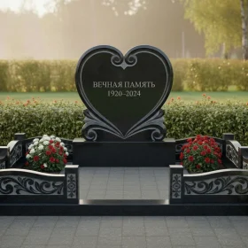 Вертикальный Гранитный Светский памятник - ПН523