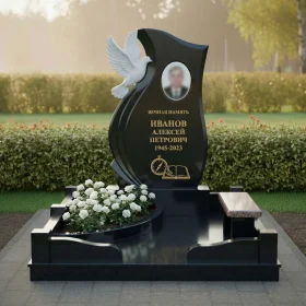 Вертикальный светский памятник из гранита Дымовский - ПН585
