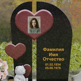 Вертикальный комбинированный памятник на одного - П240