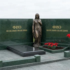 Бронзовый памятник с мемориальной скульптурой на двоих
