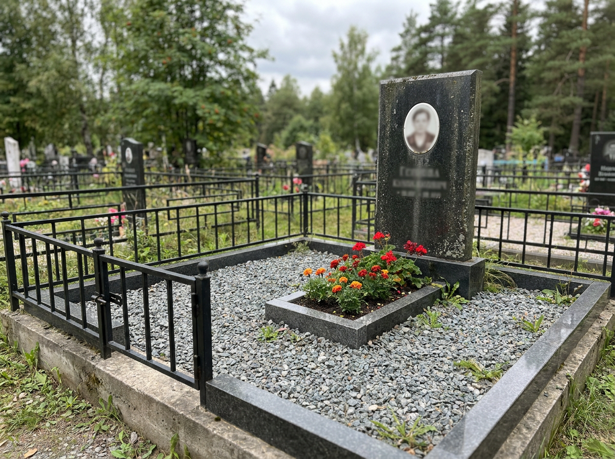 Благоустройство могилы в Тольятти — пример 4